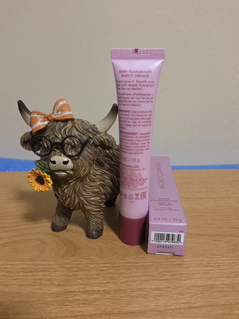 Moroccanoil Berry Pomegranate Lip Balm - Light Pink Tube